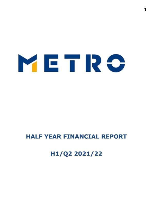 Half-yearly financial report H1/Q2 2021/22