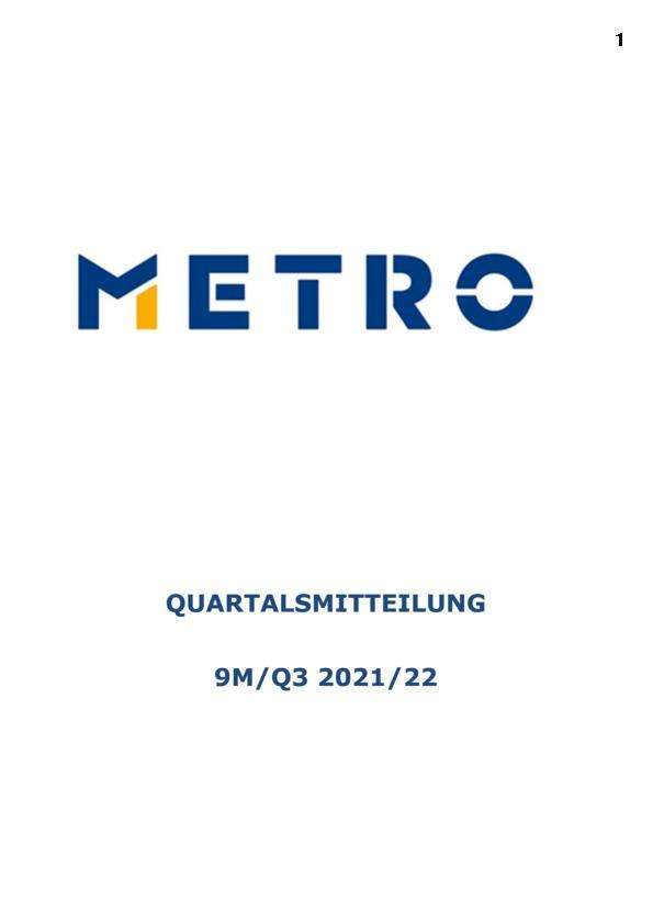 Quartalsmitteilung 9M/Q3 2021/22