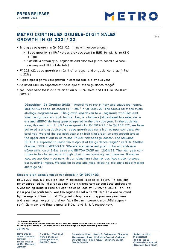Trading Statement Financial Year 2021/22