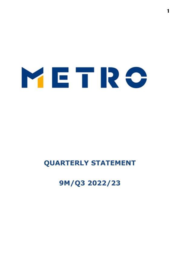 Quarterly Statement 9M/Q3 2022/23