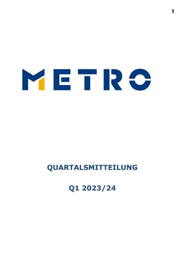 Quartalsmitteilung Q1 2023/24
