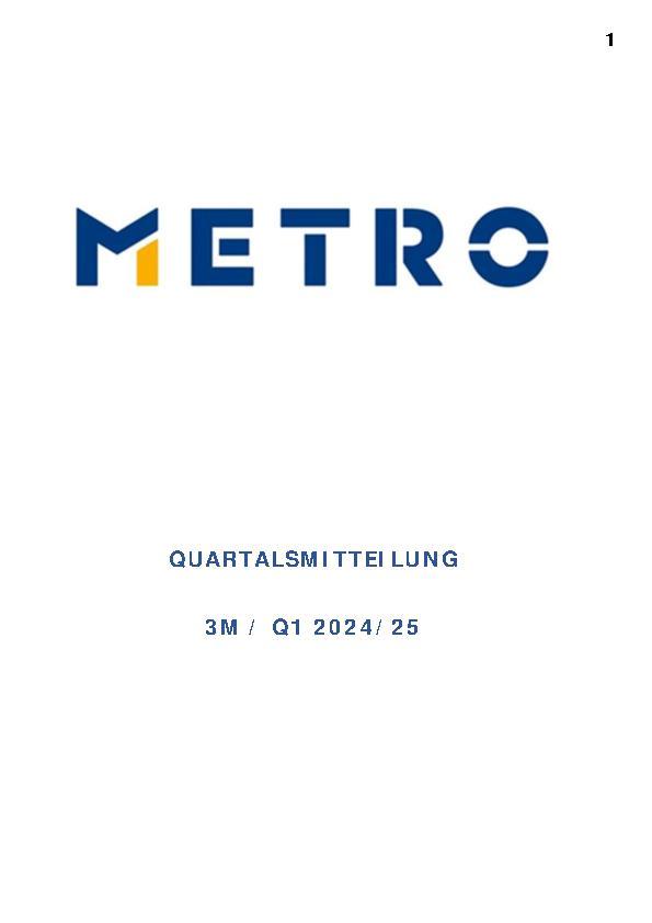 Quartalsmitteilung 3M/Q1 2024/25