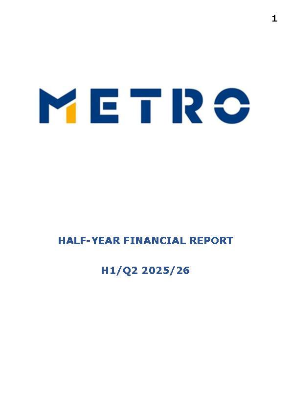 Half-yearly financial report H1/Q2 2025/26