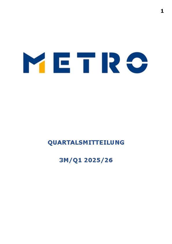 Quartalsmitteilung 3M/Q1 2025/26