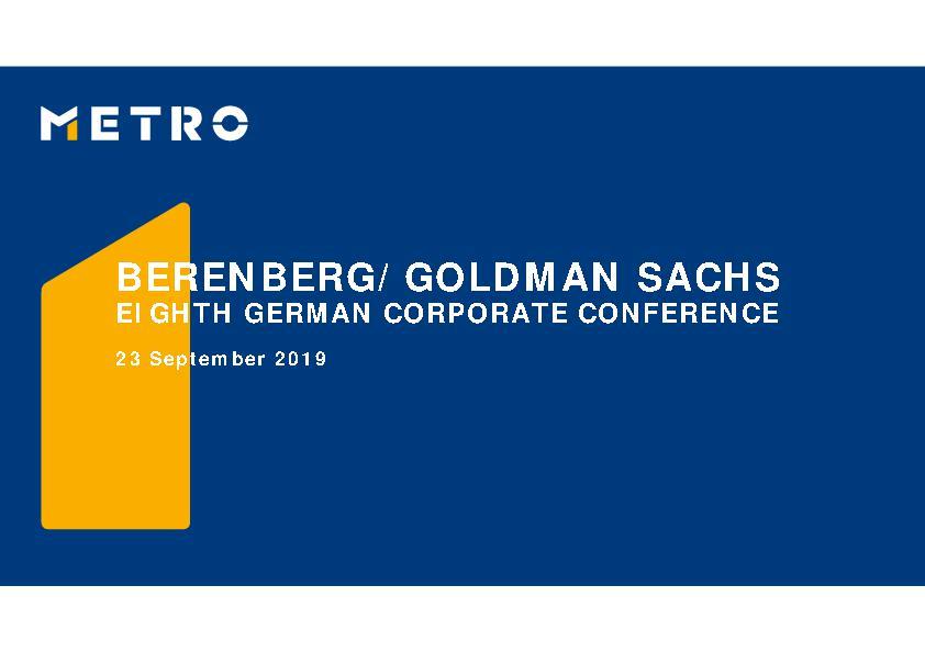Berenberg/GoldmanSachs Eighth German Corporate Conference (Englisch)