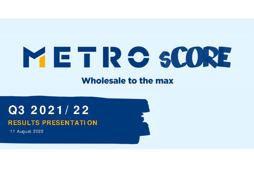 9M/Q3 2021/22 Results Presentation (Englisch)