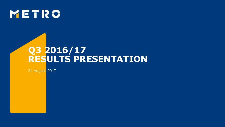 Analyst-/Investor - Results Presentation 9M/Q3 2016/17