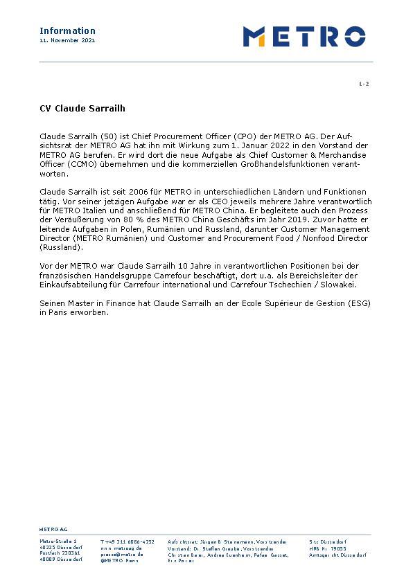 Curriculum Vitae Claude Sarrailh